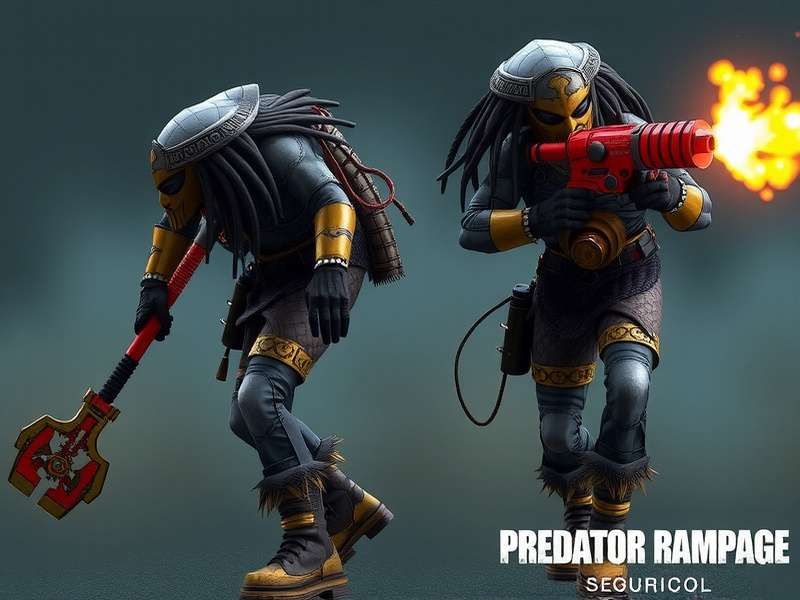 Predator Rampage Traditional Indian Weapons Predator Rampage Indian-inspired weapons including talwar and chakram launcher